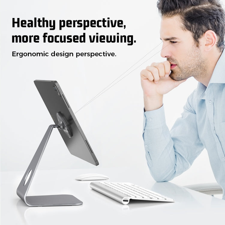 R-JUST PB01-13 L-shaped Magnetic Tablet Phone Desktop Holder(Grey) - free shipping - PMC TechLife - Order now!