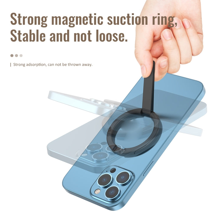 R-JUST SJ20 Magnetic Back Sticker Phone Holder for iPhone 14 & 13 & 12 Series(Black) - Hand-Sticking Bracket by R-JUST | Online Shopping South Africa | PMC TechLife