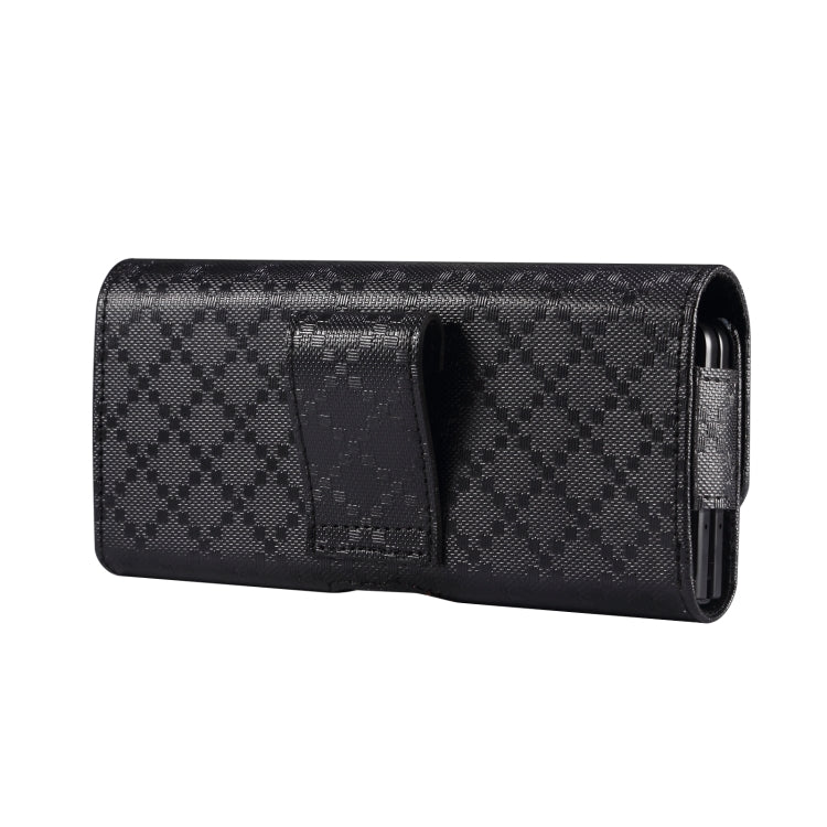 For Samsung Galaxy Z Fold3 5G Checkered Texture Waist Hanging Phone Case(Black)