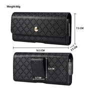For Samsung Galaxy Z Fold3 5G Checkered Texture Waist Hanging Phone Case(Black)