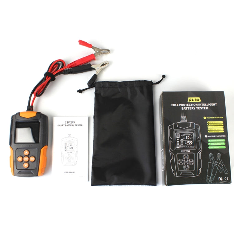 FOXSUR FBT200 12V / 24V Car Battery Tester(Orange) - Electronic Test by FOXSUR | Online Shopping South Africa | PMC TechLife | Buy Now Pay Later Mobicred
