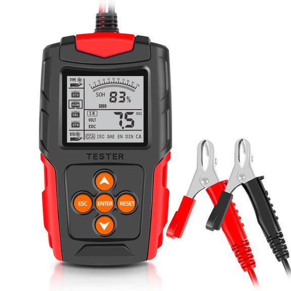 FOXSUR FBT200 12V / 24V Car Battery Tester (Red)