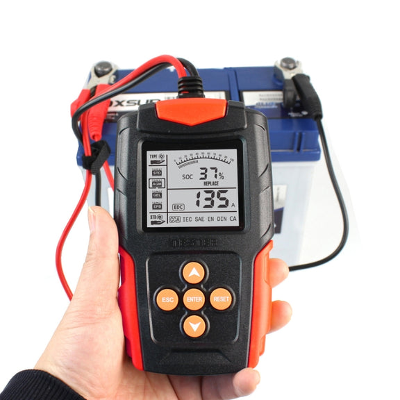 FOXSUR FBT200 12V / 24V Car Battery Tester (Red)