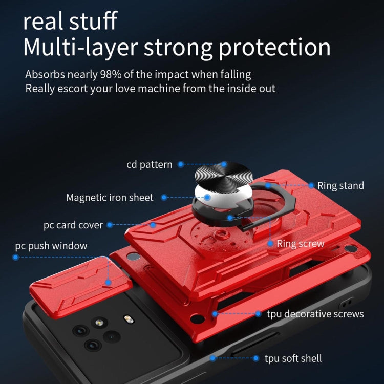 For Nokia G10 Sliding Camshield Card Phone Case(Blue) - free shipping - PMC TechLife - Order now!