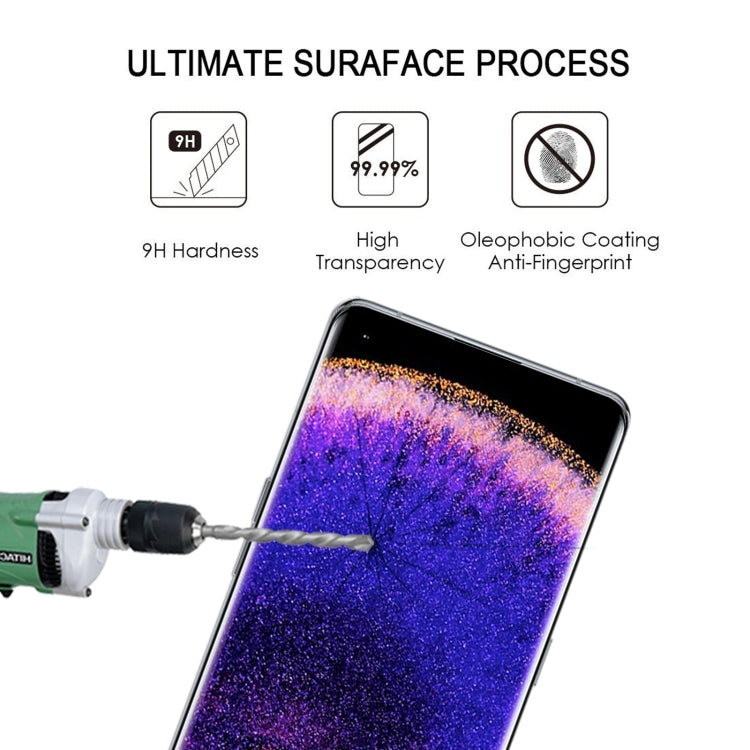 3D Curved Edge Full Screen Tempered Glass Film For OPPO Find X5(Black)