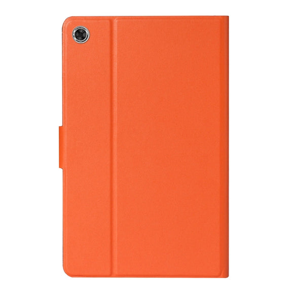 For Samsung Galaxy Tab A8 10.5 2021 Pure Color Leather Tablet Case(Orange)