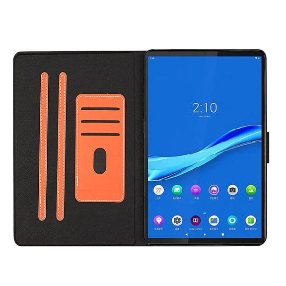For Samsung Galaxy Tab A8 10.5 2021 Pure Color Leather Tablet Case(Orange)