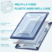 PC + TPU Honeycomb Laptop Protective Case For MacBook Pro 13.3 inch A2338 / A2289 / A2251 (2020)(Sapphire Blue)
