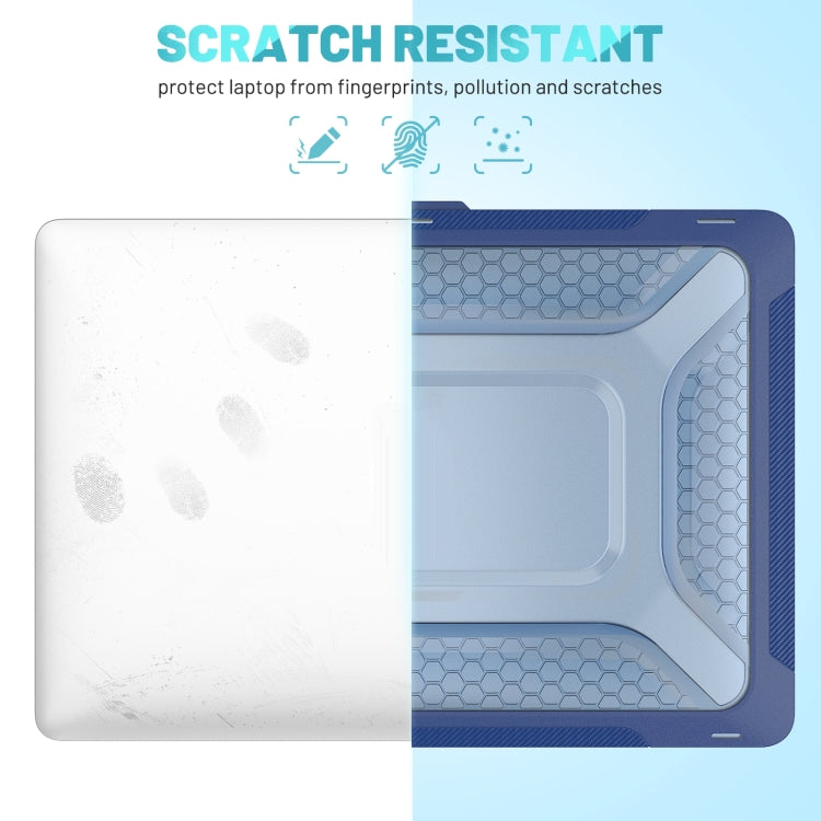 PC + TPU Honeycomb Laptop Protective Case For MacBook Pro 13.3 inch A2338 / A2289 / A2251 (2020)(Sapphire Blue) - MacBook Pro Cases by PMC TechLife | Online Shopping South Africa | PMC TechLife