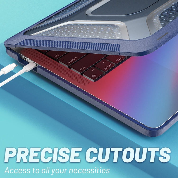 PC + TPU Honeycomb Laptop Protective Case For MacBook Pro 13.3 inch A2338 / A2289 / A2251 (2020)(Sapphire Blue) - MacBook Pro Cases by PMC TechLife | Online Shopping South Africa | PMC TechLife