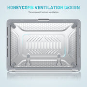 PC + TPU Honeycomb Laptop Protective Case For MacBook Pro 13.3 inch A2338 / A2289 / A2251 (2020)(Star Gray)