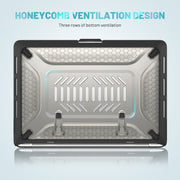 PC + TPU Honeycomb Laptop Protective Case For MacBook Pro 13.3 inch A2338 / A2289 / A2251 (2020)(Cool Black)