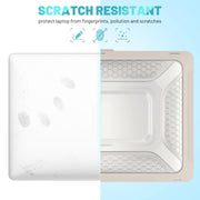 PC + TPU Honeycomb Laptop Protective Case For MacBook Pro 13.3 inch A2338 / A2289 / A2251 (2020)(Elegant Apricot)