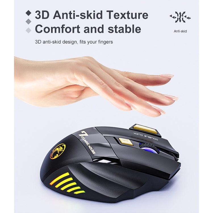iMICE GW-X7 2.4G + Bluetooth Dual Mode 7-button Silent Rechargeable Wireless Gaming Mouse with Colorful RGB Lights(Black) - free shipping - PMC TechLife - Order now!