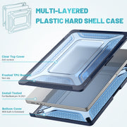 PC + TPU Honeycomb Laptop Protective Case For MacBook Pro 16.2 inch A2485 2021(Sapphire Blue)