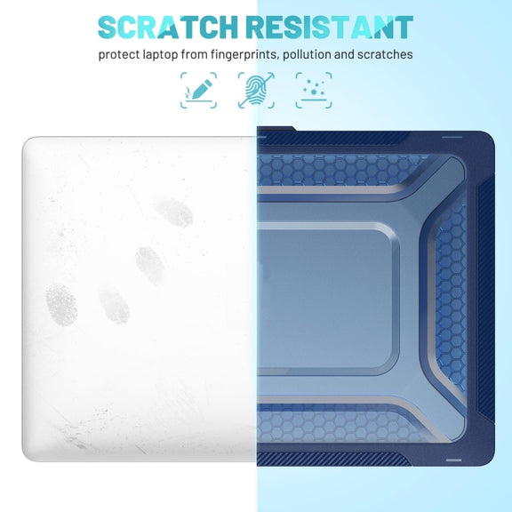 PC + TPU Honeycomb Laptop Protective Case For MacBook Pro 16.2 inch A2485 2021(Sapphire Blue)