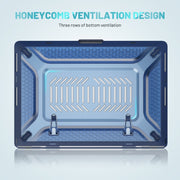 PC + TPU Honeycomb Laptop Protective Case For MacBook Pro 16.2 inch A2485 2021(Sapphire Blue)