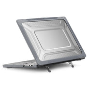 PC + TPU Honeycomb Laptop Protective Case For MacBook Pro 16.2 inch A2485 2021(Star Gray)