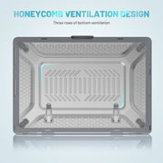 PC + TPU Honeycomb Laptop Protective Case For MacBook Pro 16.2 inch A2485 2021(Star Gray)