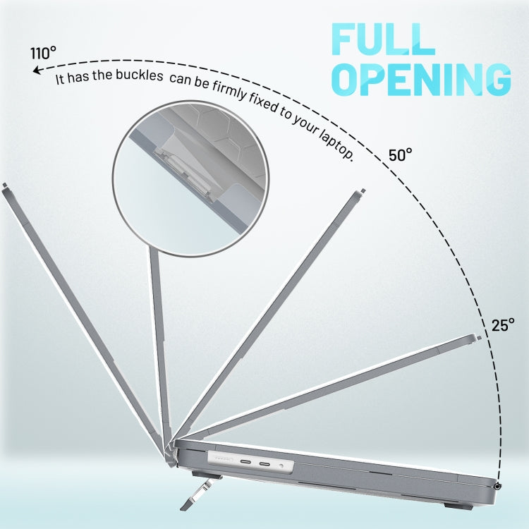 PC + TPU Honeycomb Laptop Protective Case For MacBook Pro 16.2 inch A2485 2021(Star Gray)