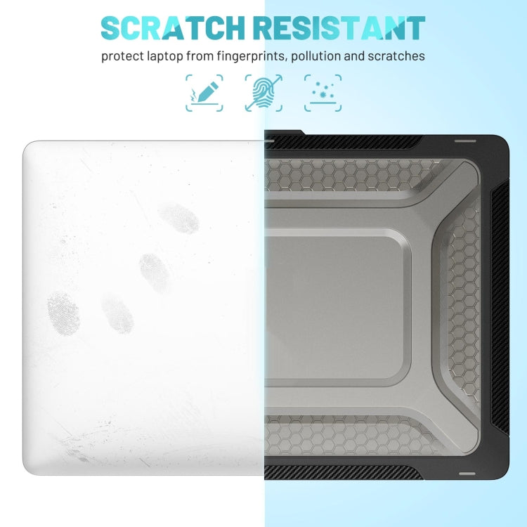 PC + TPU Honeycomb Laptop Protective Case For MacBook Pro 16.2 inch A2485 2021(Cool Black) - MacBook Pro Cases by PMC TechLife | Online Shopping South Africa | PMC TechLife