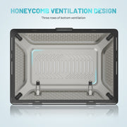 PC + TPU Honeycomb Laptop Protective Case For MacBook Pro 16.2 inch A2485 2021(Cool Black)