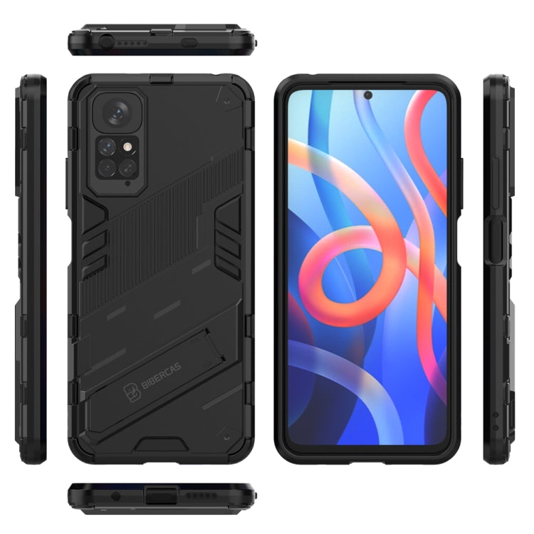 For Xiaomi Redmi Note 11 / Note 11S Global Punk Armor 2 in 1 PC + TPU Shockproof Phone Case with Invisible Holder(Black) - free shipping - PMC TechLife - Order now!
