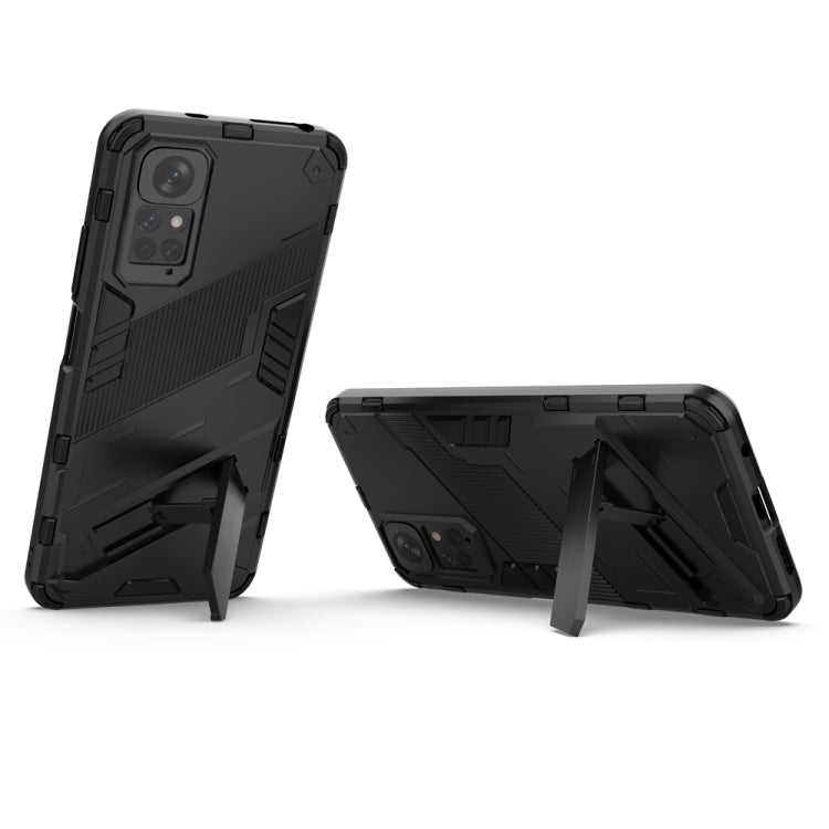 For Xiaomi Redmi Note 11 / Note 11S Global Punk Armor 2 in 1 PC + TPU Shockproof Phone Case with Invisible Holder(Black) - free shipping - PMC TechLife - Order now!