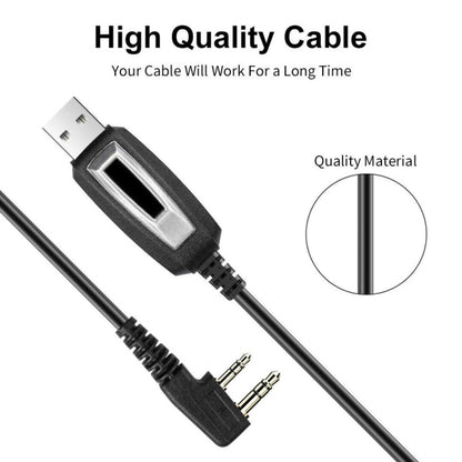 RETEVIS J9110P Dedicated USB Programming Cable for RT3S Series EDA0014386 / EDA0014407(Black) - free shipping - PMC Jewellery - Order now!