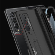 For Samsung Galaxy Z Fold3 5G GKK Integrated Magnetic Full Coverage Phone Flip Case with Pen Slot(Dark Night Green)