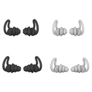 iMeBoBo A1 Shark Fin Version Nano Silicone Sleeping Noise Reduction Earplugs, Style:Three Layer(Grey)