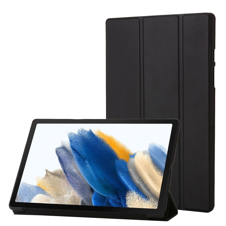 For Samsung Galaxy Tab A8 10.5 2021 TPU Three-fold Horizontal Flip Leather Case(Black) - free shipping - PMC Jewellery - Order now!
