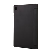 For Samsung Galaxy Tab A8 10.5 2021 TPU Three-fold Horizontal Flip Leather Case(Black)