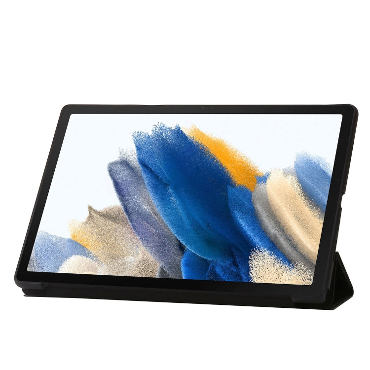For Samsung Galaxy Tab A8 10.5 2021 TPU Three-fold Horizontal Flip Leather Case(Black) - free shipping - PMC Jewellery - Order now!