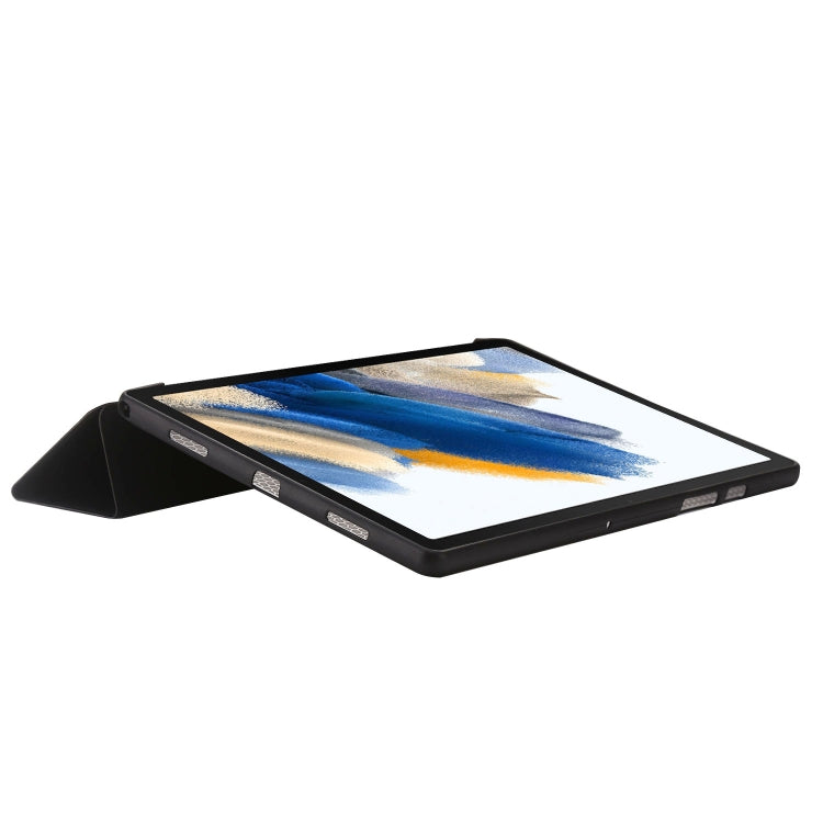 For Samsung Galaxy Tab A8 10.5 2021 TPU Three-fold Horizontal Flip Leather Case(Black) - free shipping - PMC Jewellery - Order now!