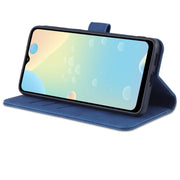 For Samsung Galaxy A53 5G AZNS Skin Feel Calf Texture Horizontal Flip Leather Phone Case(Blue)