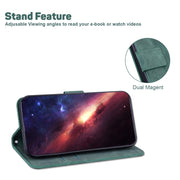 For OnePlus 10 Pro 5G Geometric Embossed Leather Phone Case(Green)