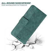For OnePlus 10 Pro 5G Geometric Embossed Leather Phone Case(Green)