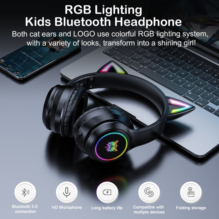 ONIKUMA B90 RGB Lighting Wireless Bluetooth Headphone(Black) - free shipping - PMC Jewellery - Order now!