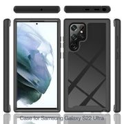 For Samsung Galaxy S22 Ultra 5G Starry Sky Full Body Hybrid Shockproof Phone Case(Black)