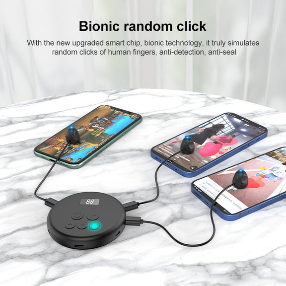 G30 Universal Digital Display Like Device Mobile Phone Automatic Screen Clicker, Style:One Machine with One Head(Black)