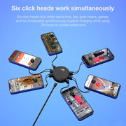 G30 Universal Digital Display Like Device Mobile Phone Automatic Screen Clicker, Style:One Machine with Six Head(Black)