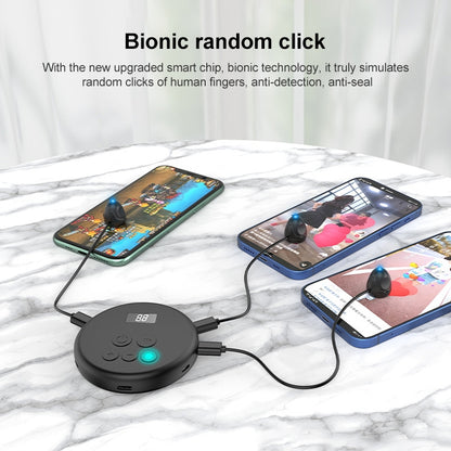 G30 Universal Digital Display Like Device Mobile Phone Automatic Screen Clicker, Style:One Machine with Six Head(Black) - free shipping - PMC Jewellery - Order now!