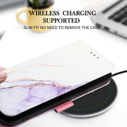 For Samsung Galaxy A13 4G PT003 Marble Pattern Flip Leather Phone Case(LS006)