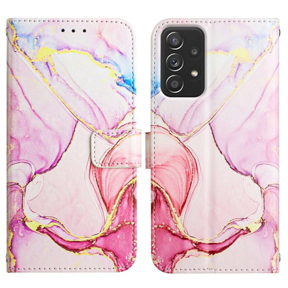 For Samsung Galaxy A53 5G PT003 Marble Pattern Flip Leather Phone Case(LS005)