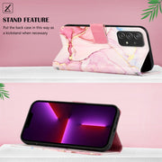 For Samsung Galaxy A53 5G PT003 Marble Pattern Flip Leather Phone Case(LS005)