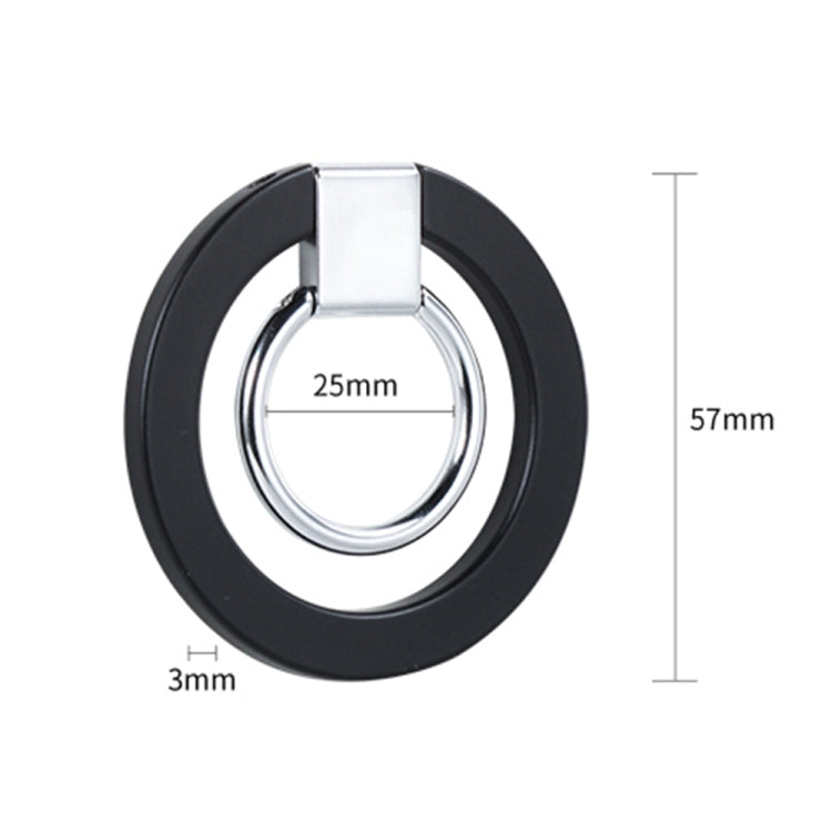 wlons Magnetic 360 Degree Rotatable Mobile Phone Ring Holder(Black)