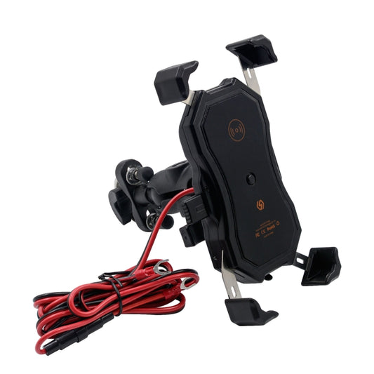 WUPP CS-1288A1 Wireless Charging + Wired Charging One-button Retractable Mobile Phone Stand(Black) - free shipping - PMC Jewellery - Order now!