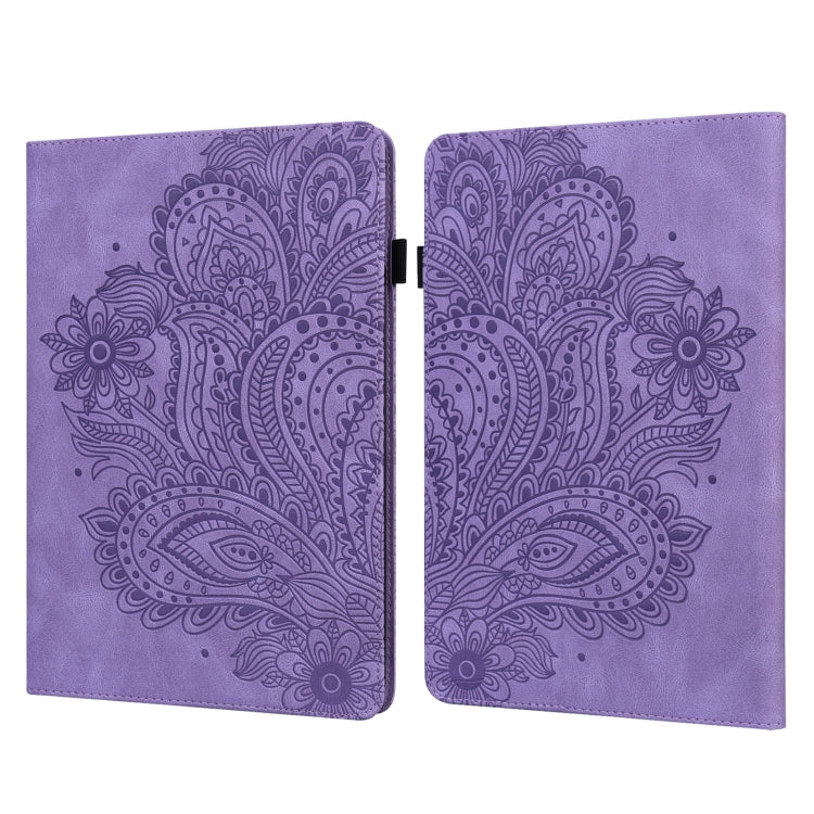 For Amazon Kindle Parperwhite 5 2021 11th Gen. Peacock Embossed Pattern Leather Tablet Case(Purple) - free shipping - PMC TechLife - Order now!