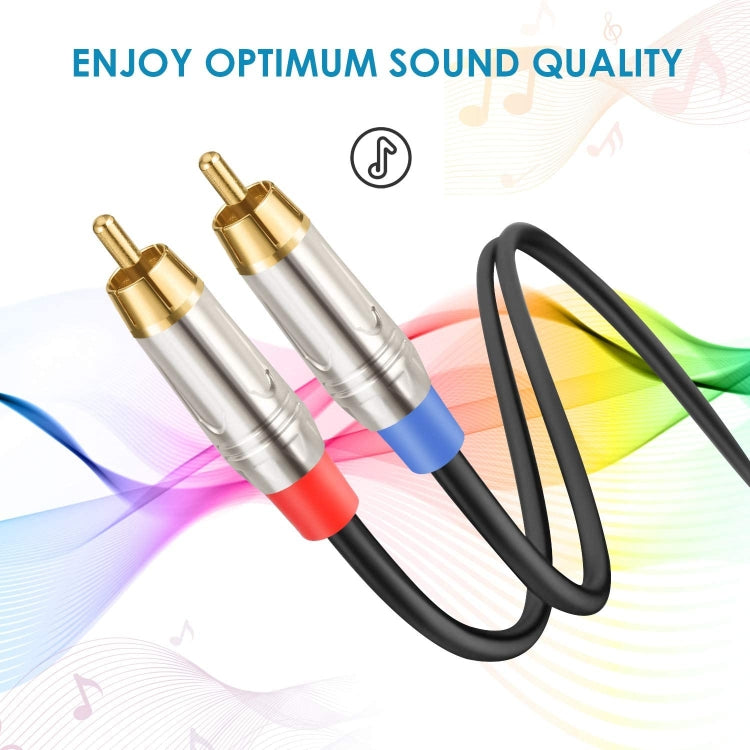 6.35mm Male to Dual RCA Male Audio Cable, Cable Length:3m - Aux Cable by PMC TechLife | Online Shopping South Africa | PMC TechLife